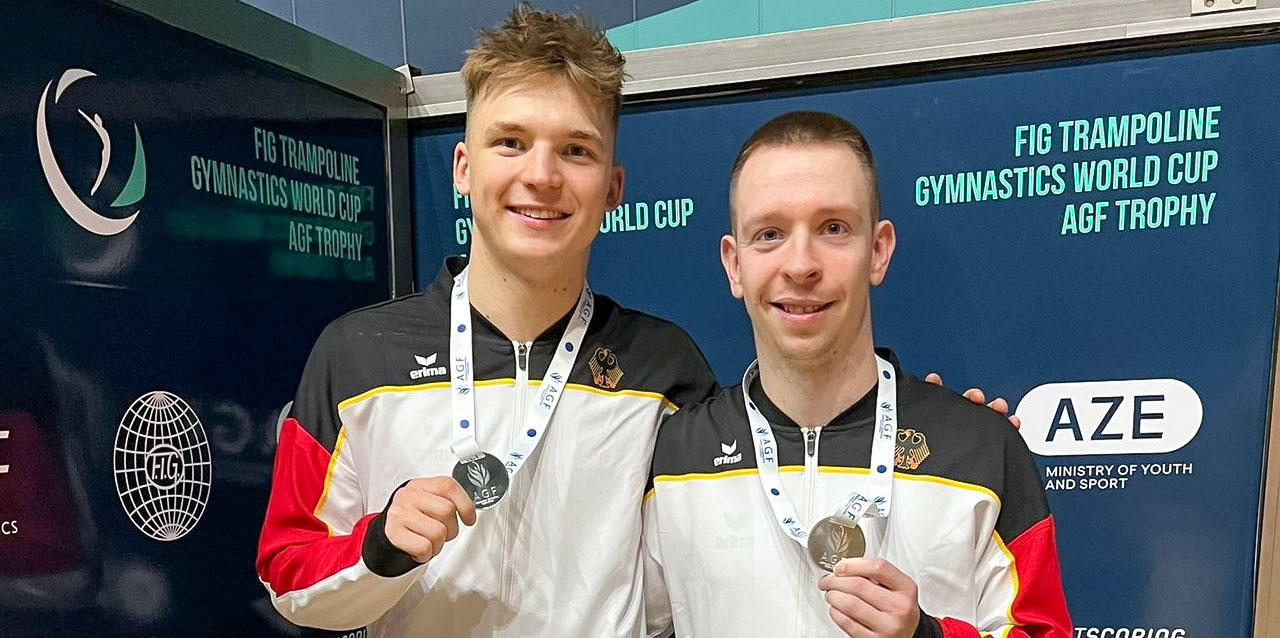 Silber für Synchrontrampolinpaar Lauxtermann und Vogel