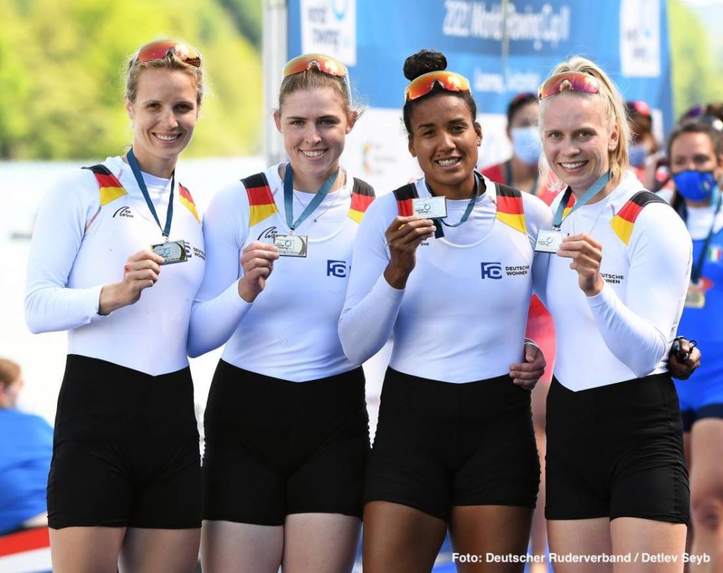 Silber beim World Rowing Cup II in Luzern für den Frauen-Doppelvierer ...